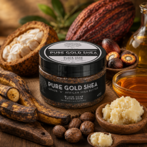 Pure Gold Shea Black Soap 4 oz