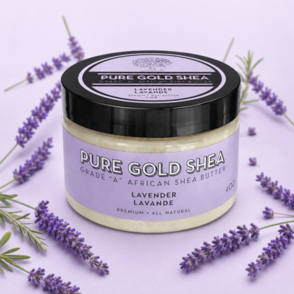 Pure Gold Shea with Lavender 4 oz