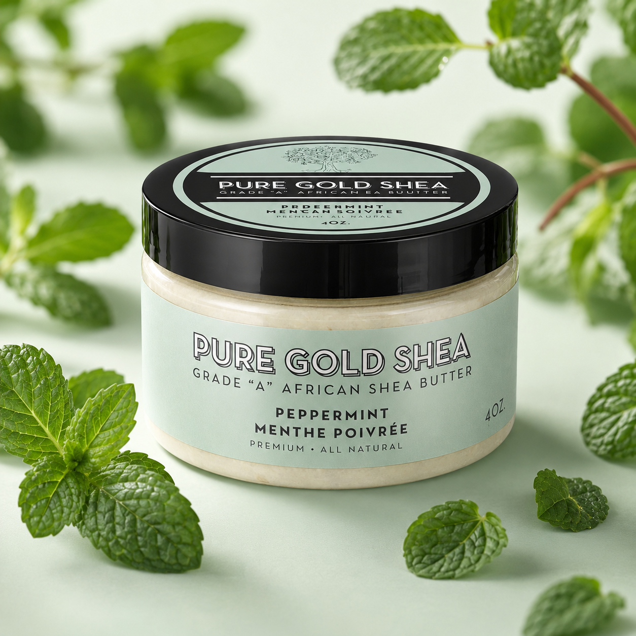 Pure Gold Shea with Peppermint 4 oz